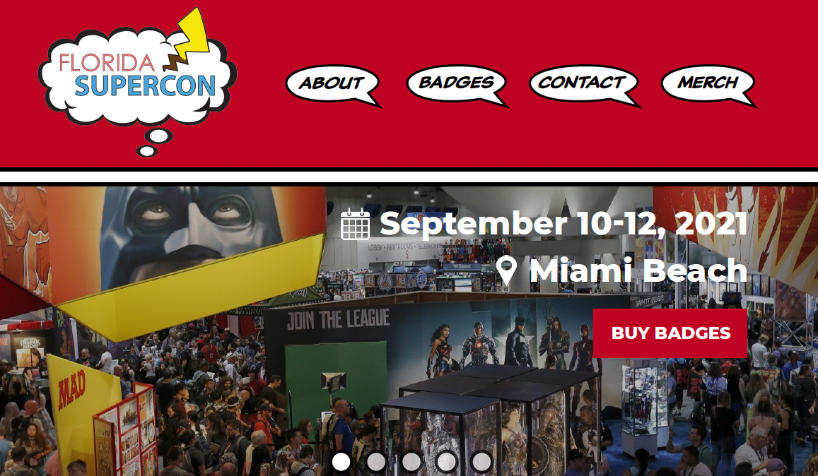 Comic-Con Website Mockup
