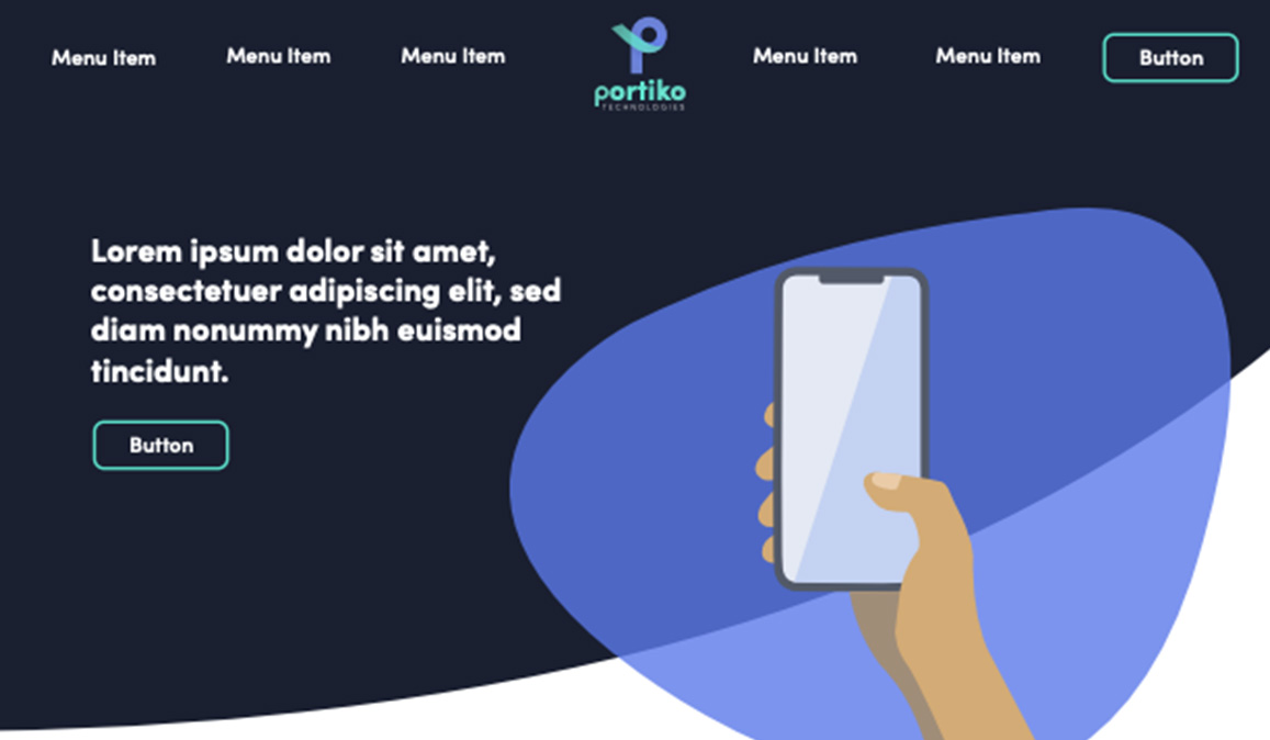 Portiko website mockup